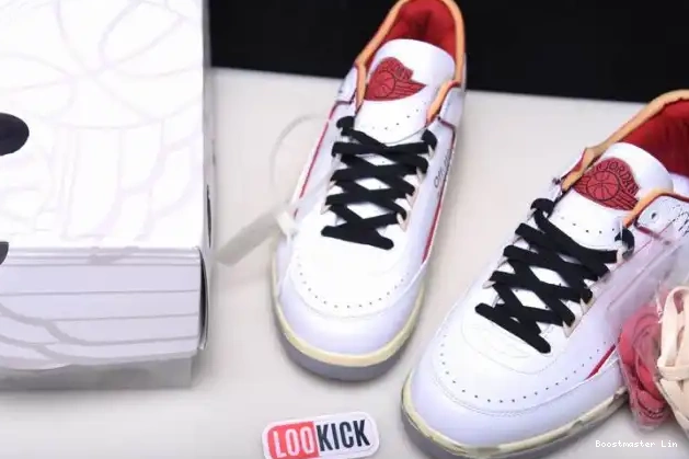 Bmlin DJ4375-106 Low 2 SP White Red Jordan Off-White Retro 0602
